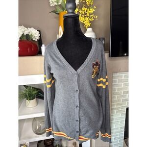 Harry Potter Womens Sweater Large Cardigan Gryffindor Schoolgirl Academia